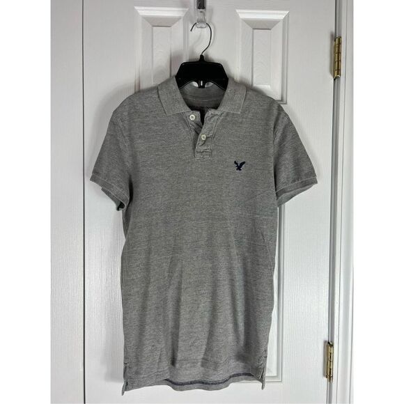 American Eagle Mens Grey Polo Size XS - Picture 1 of 4